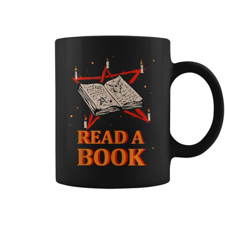 Read a Book Pentagram Satan Occult Goth Satanic Graphic Print Coffee Mug