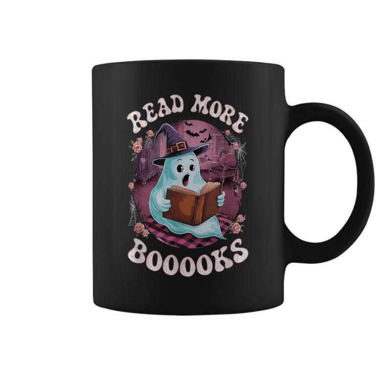 Read More Books Boo Ghost Halloween Reading Books Teacher Graphic Print Coffee Mug