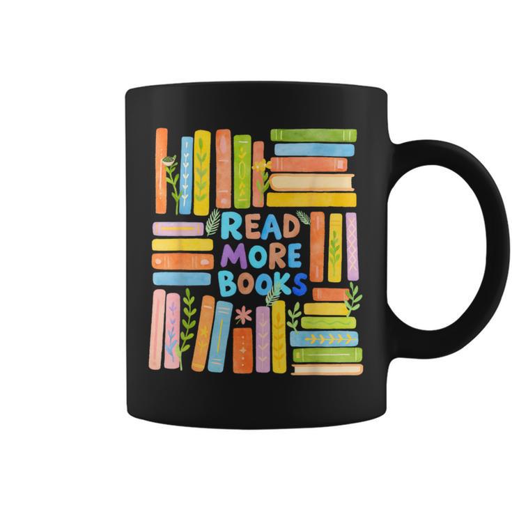 Read More Books Colorful Watercolor Reader Graphic Print Coffee Mug