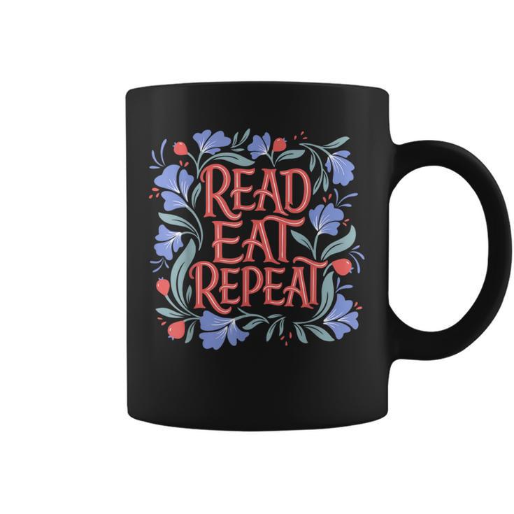 Read Eat Repeat Book Club Readers Book Lovers Graphic Print Coffee Mug