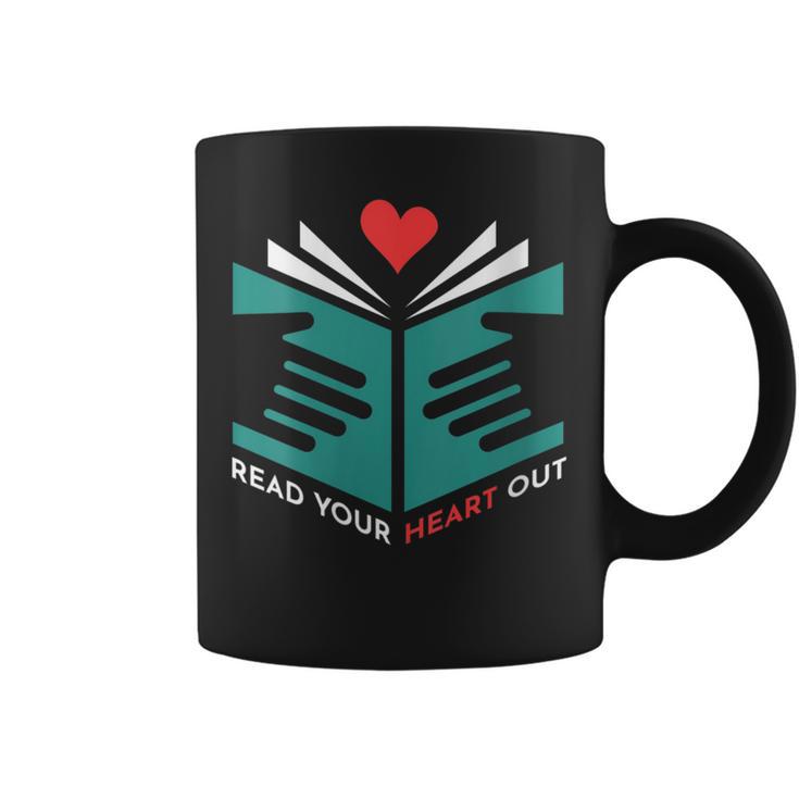 Read Your Heart Out Book Lover Reading Graphic Print Coffee Mug