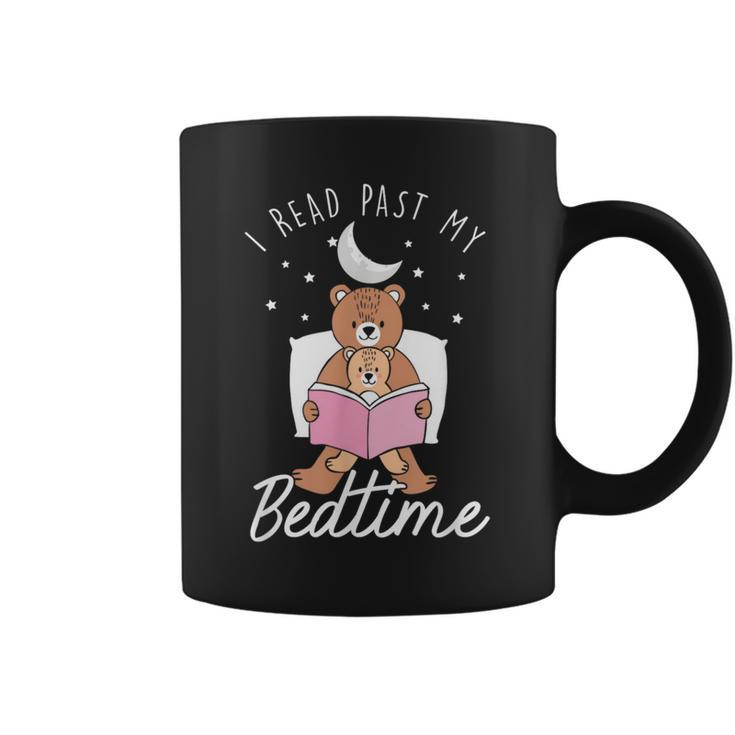 Read Past Bedtime Books Reader Book Reading Bookworm Author Graphic Print Coffee Mug