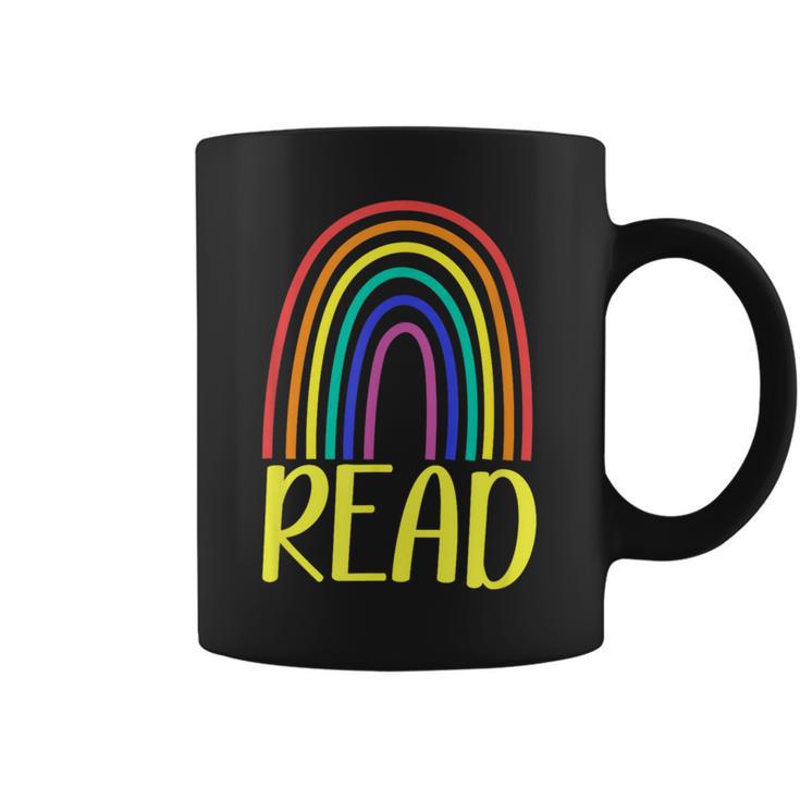 READ Rainbow Read Librarian Teacher Book Readers Reading Graphic Print Coffee Mug