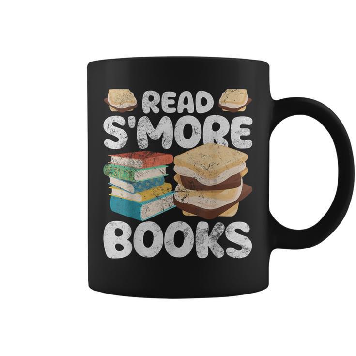 Read S'More Books Camping Reading Bookworm Book Lover Grunge Graphic Print Coffee Mug