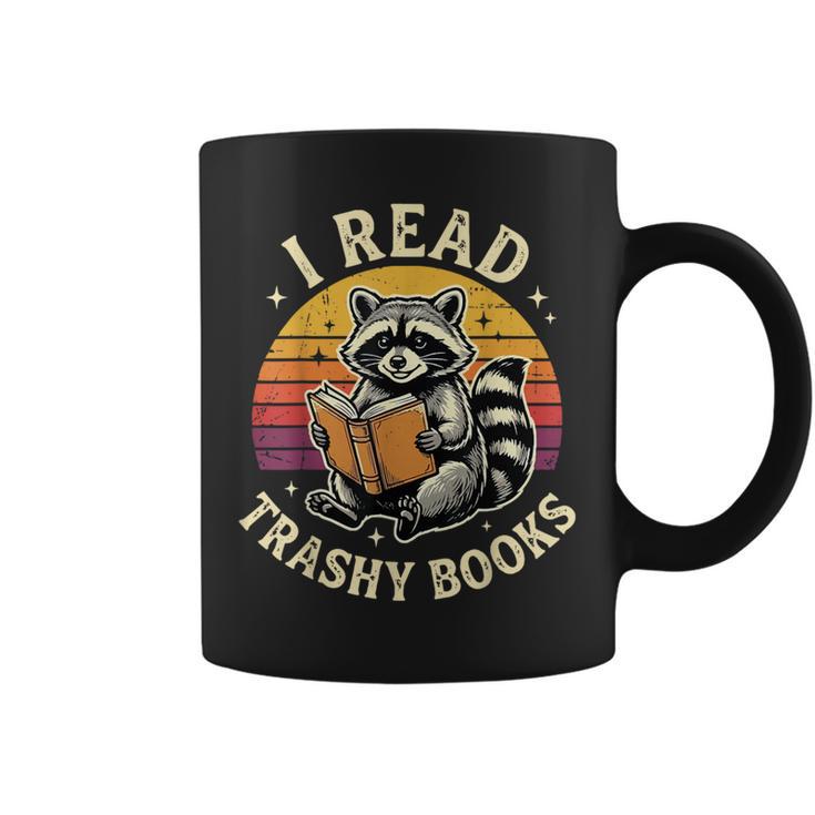 I Read Trashy Books Raccoon Graphic Print Coffee Mug