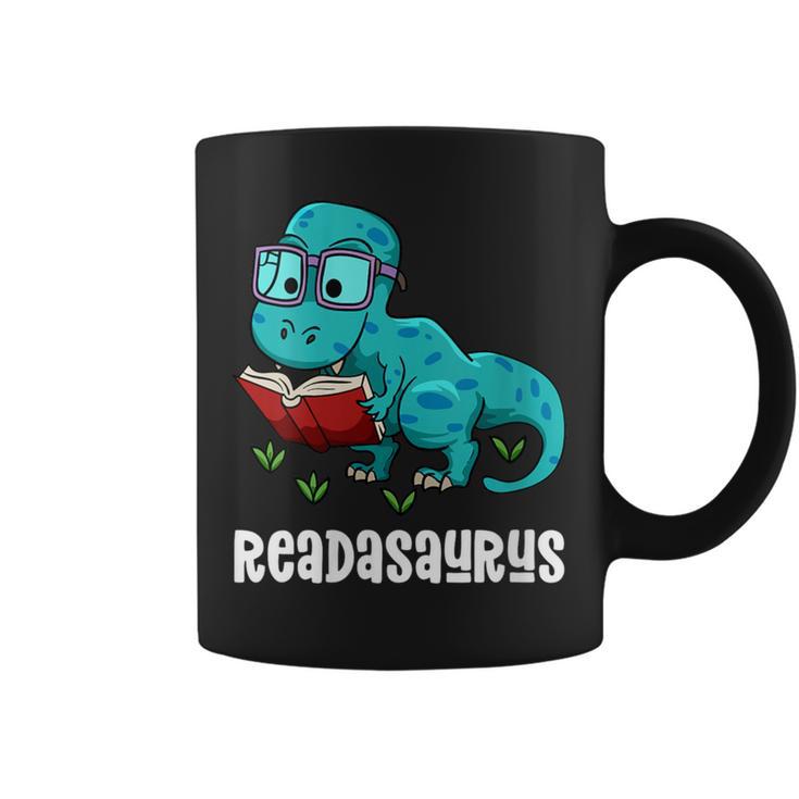 Readasaurus Reading Dinosaur Bookworm Book Reader Meme Graphic Print Coffee Mug