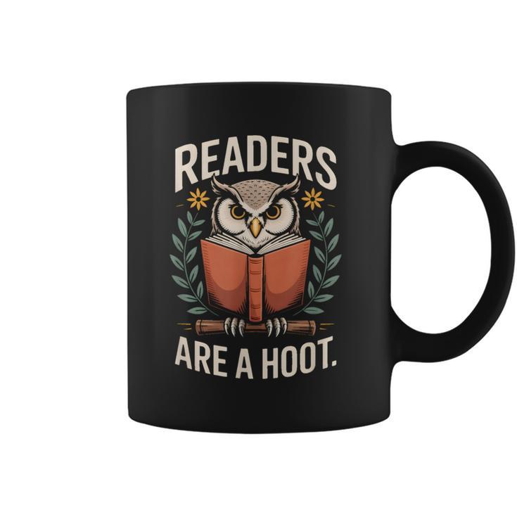 Readers Are A Hoot Owl Book Lovers Graphic Print Coffee Mug