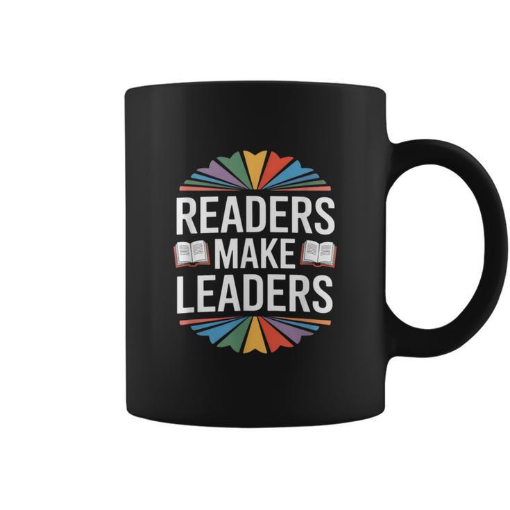 Readers Make Leaders Saying Book Lovers Graphic Print Coffee Mug