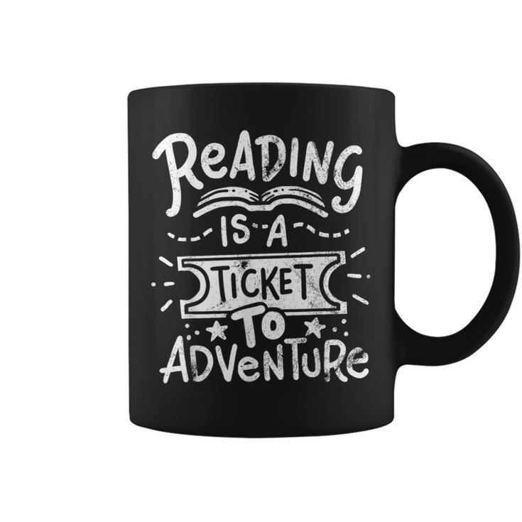Reading Adventure Bookworm Book Graphic Print Coffee Mug