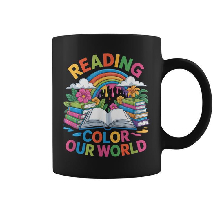 Reading Colors Our World Rainbow Books Kids Graphic Print Coffee Mug