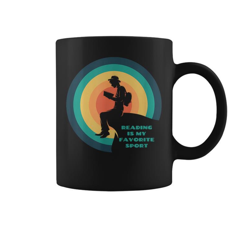 READING IS MY FAVORITE SPORT FUN BOOK LOVER Graphic Print Coffee Mug