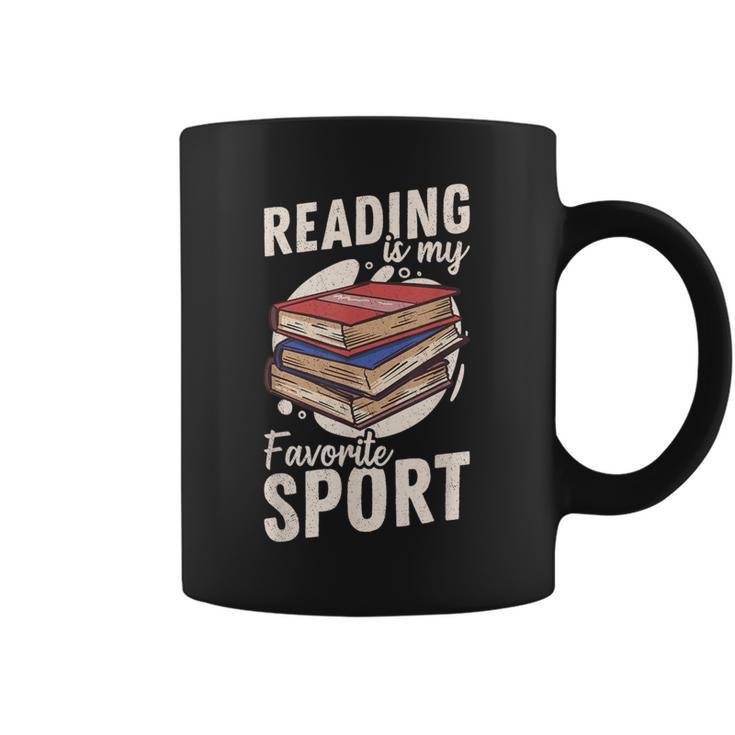 Reading Is My Favorite Sport Reader Books Novel Lecture Graphic Print Coffee Mug