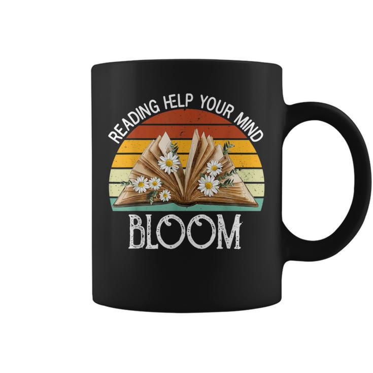Reading Helps Your Mind Bloom Book Reading Book Lover Graphic Print Coffee Mug