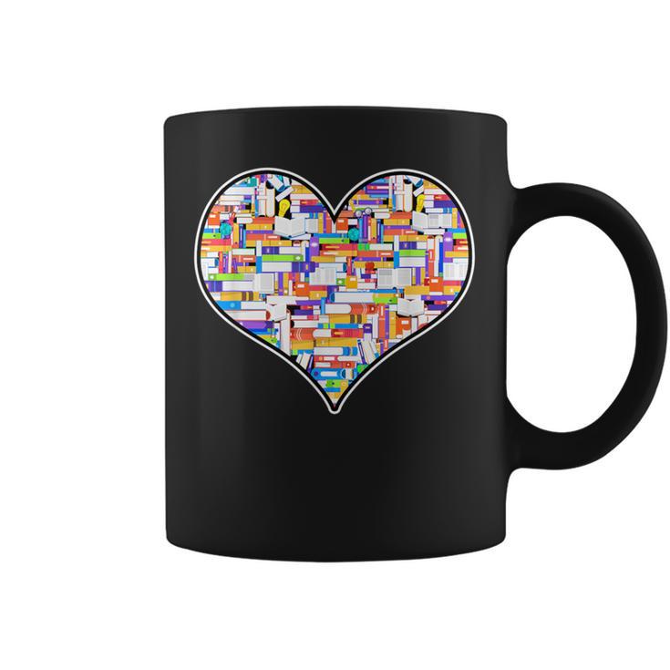 Reading Library Books Lover Heart Librarian Awesome Cute Graphic Print Coffee Mug