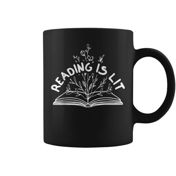 Reading Is Lit Book Lover Reading Teacher Men Women Kids Graphic Print Coffee Mug