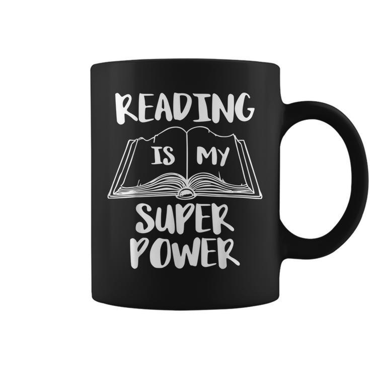 Reading Is My Super Power Books Reading Graphic Print Coffee Mug