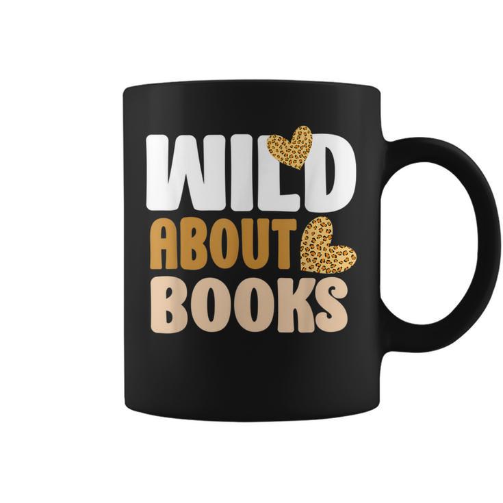 Reading Teacher Book Reader Student Leopard Wild About Books For Men Women Graphic Print Coffee Mug