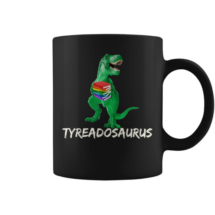 Reading Teacher Read Books Dinosaur Tyreadasaurus For Men Women Girls Kids Graphic Print Coffee Mug