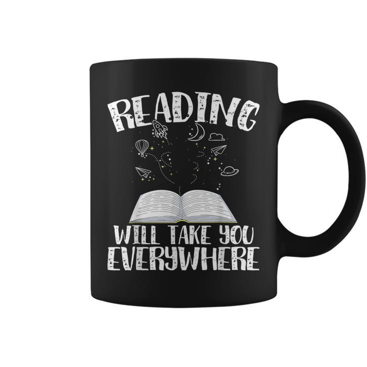Reading Will Take You Everywhere Book Nerd Readers Sarcastic Graphic Print Coffee Mug Reading Will Take You Everywhere Book Nerd Readers Sarcastic Graphic Print Coffee Mug