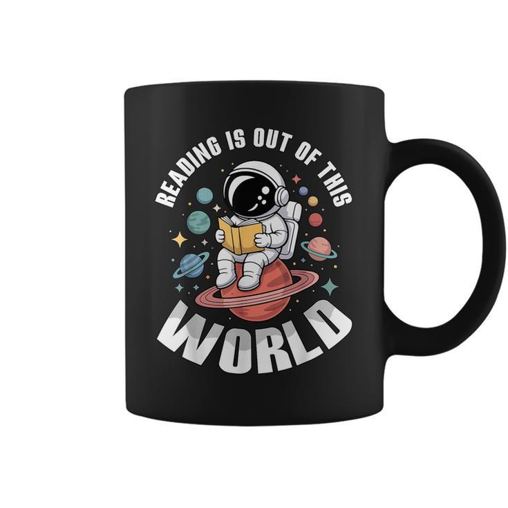 Reading Is Out Of This World Library Week World Book Day Graphic Print Coffee Mug