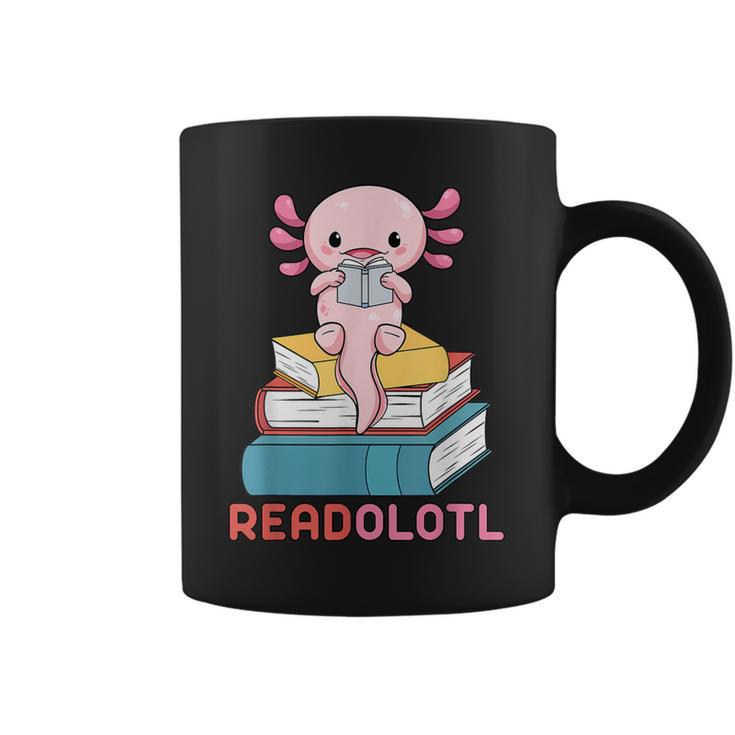Readolotl Cute Read Axolotl Book Lover Librarian Bookworm Graphic Print Coffee Mug