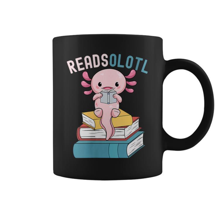 Reads Alotl Shirt Kids Readsolotl Read Axolotl Shirt Books Graphic Print Coffee Mug