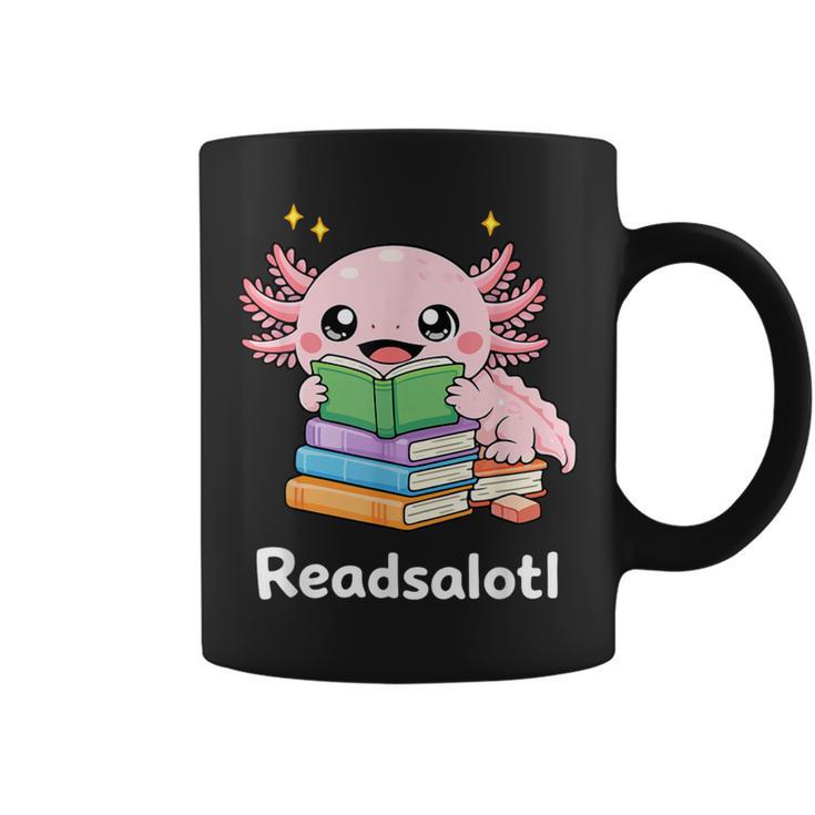 Readsalotl Axolotl Book Reading Graphic Print Coffee Mug