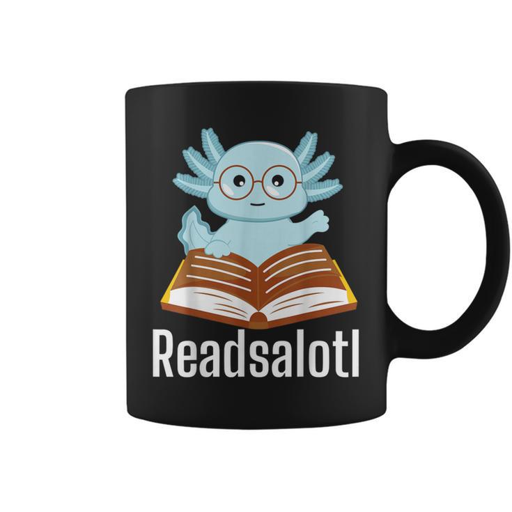 Readsalotl Axolotl Reading Cute Book Lover Bookworm Graphic Print Coffee Mug
