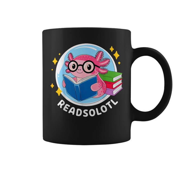 Readsolotl Axolotl Reading Book Graphic Print Coffee Mug