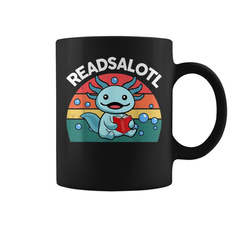 Readsolotl Read Book Axolotl Shirt Salamander Boys Girl Kids Graphic Print Coffee Mug