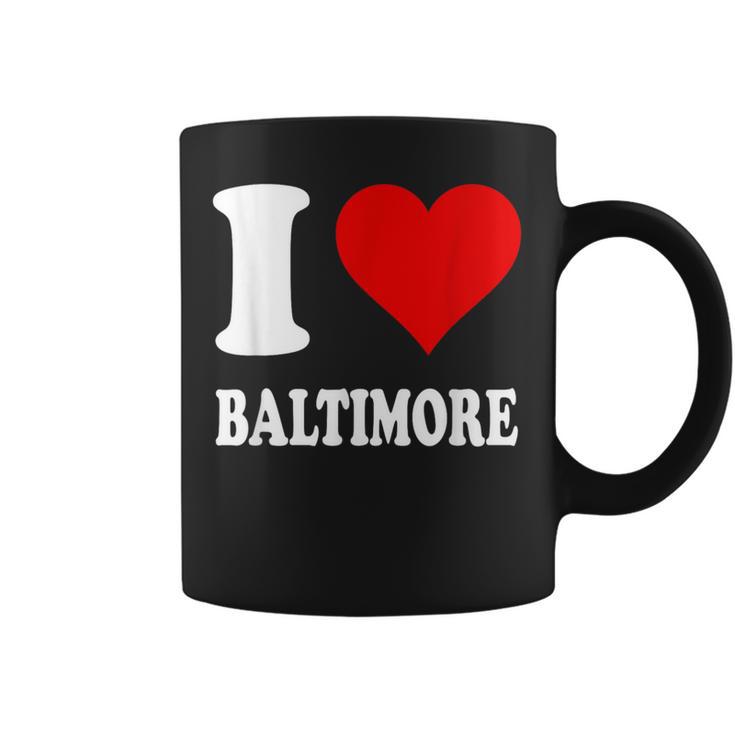 Red Heart I Love Baltimore コーヒーマグ