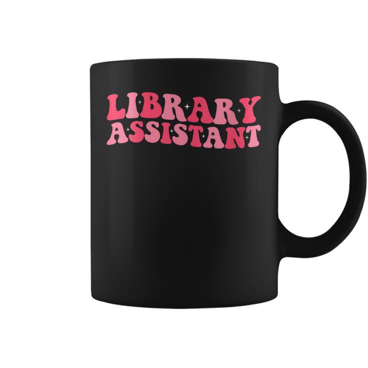 Retro Groovy Library Assistant Librarian Reader Books Graphic Print Coffee Mug