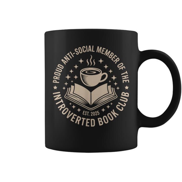 Retro Proud Introverted Book Club Anti Social Reader Graphic Print Coffee Mug
