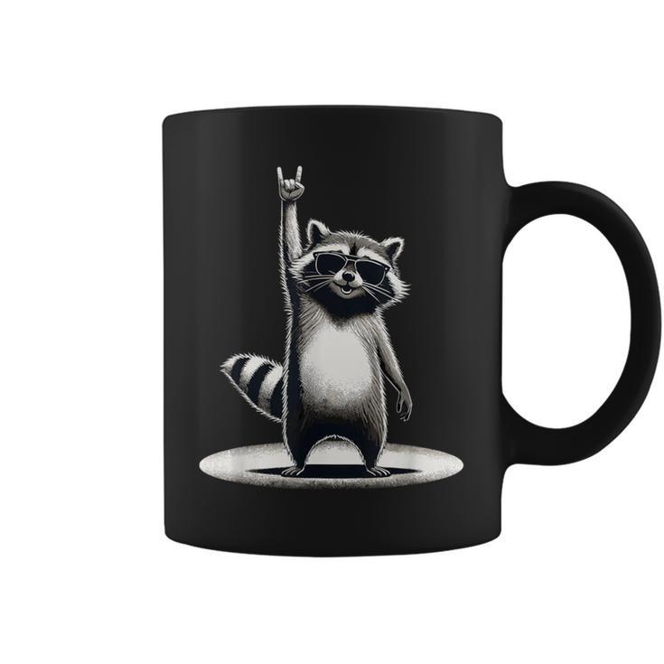 Rétro Raton Laveur Rock Musique Cadeau Homme Enfant Drôle Raton Laveur Tasse