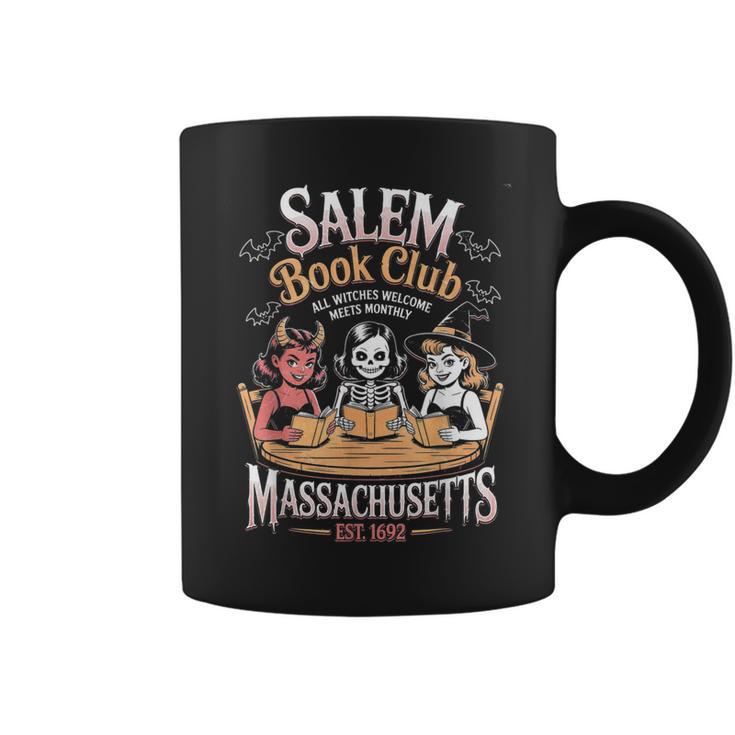 Retro Salem Book Club Bookish Witchy Spooky Halloween Graphic Print Coffee Mug