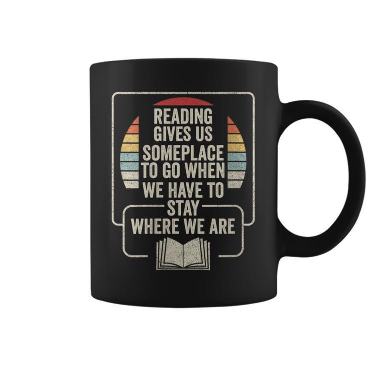 Retro Vintage Reading Reader Book Lover Literature Library Graphic Print Coffee Mug