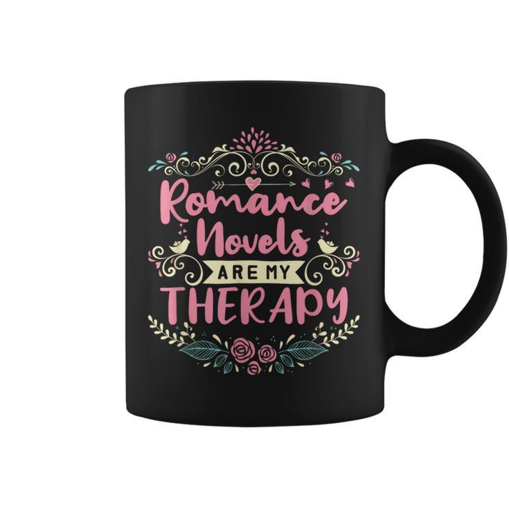 Romance Novels Are My Therapy Romantic Book Graphic Print Coffee Mug
