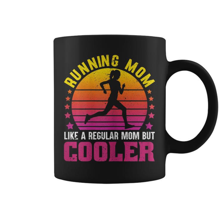 Running Mom Marathon Runner Regalo Del Día De La Madre Taza de café
