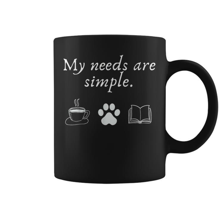 Saying My Needs Is Basic シンプル コーヒー 犬 読書趣味 コーヒーマグ