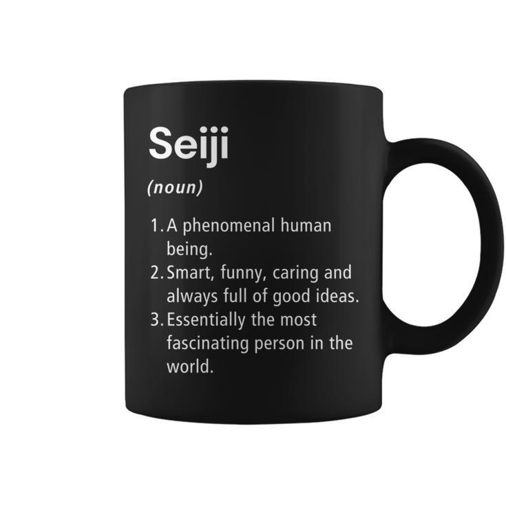 Seiji 名前の定義 面白い辞書 長袖tシャツ コーヒーマグ