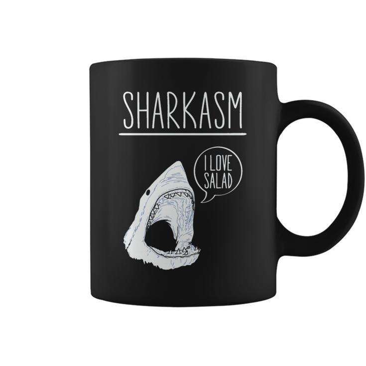 Sharkasm I Lovealad面白い皮肉なシャークスタジオ 長袖tシャツ コーヒーマグ