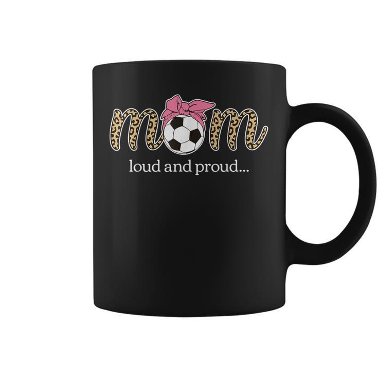 Soccer Mom Loud And Proud Coquette Bow Pink Mother Womens Coffee Mug