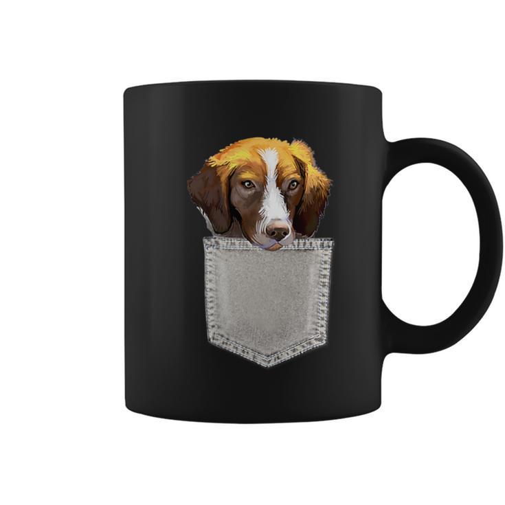 Spaniel Bretón Perro En Un Bolsillo Dog In A Pocket Taza de café