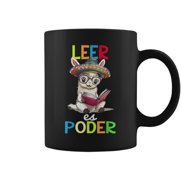 Spanish Reading Book Lover Sloth Maestra Leer Es Poder Graphic Print Coffee Mug
