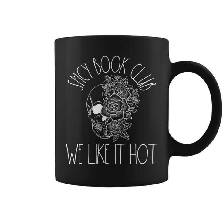 Spicy Book Club Women Dark Romance Lover Bookish Skeleton Graphic Print Coffee Mug