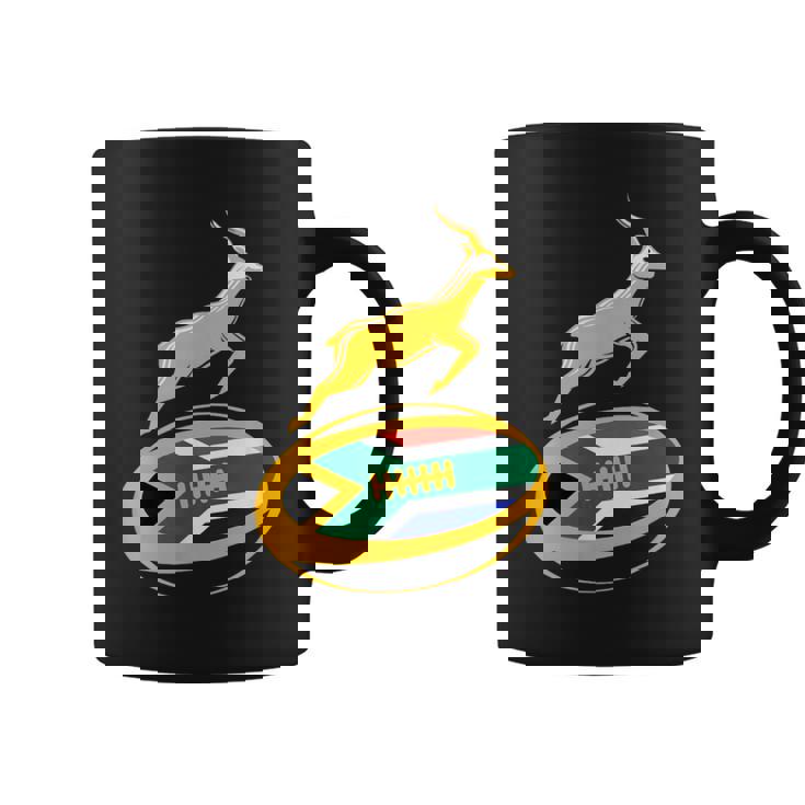 Springbok ラグビーボール & 南アフリカ国旗 メンズ レディース キッズ コーヒーマグ