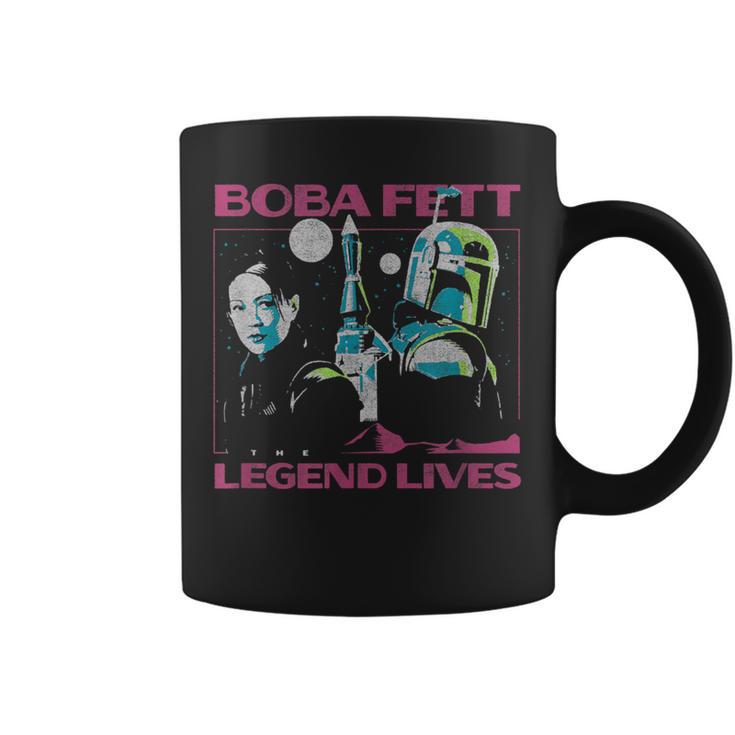 Star Wars The Book Of Boba Fett The Legend Lives Retro Graphic Print Coffee Mug