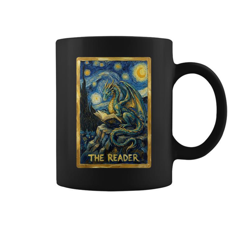 Starry Dragon Reading Book The Reader Fantasy Reader Graphic Print Coffee Mug