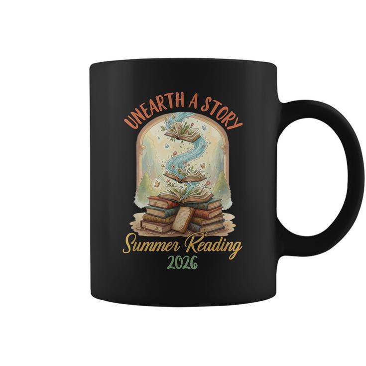 Summer Reading 2026 Book Aesthetic Library Unearth a Story Graphic Print Coffee Mug