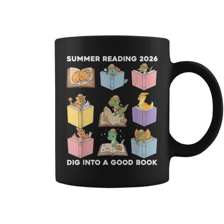 Summer Reading 2026 Unearth A Story Dinosaur Books Readers Graphic Print Coffee Mug